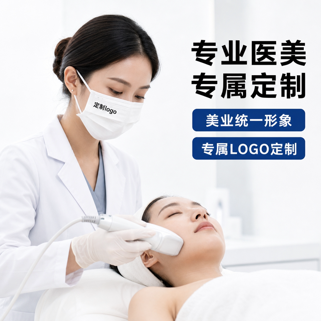 口罩定制印logo一次性图案口罩美容院专用独立包装夏季薄款透气