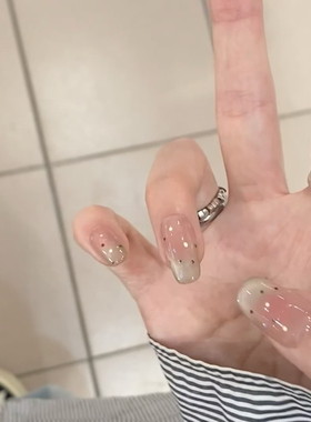 广东腮红简约美甲穿戴甲成品贴片