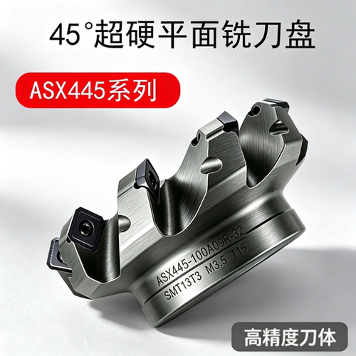ASX445R硬质合金45度超硬铣刀盘