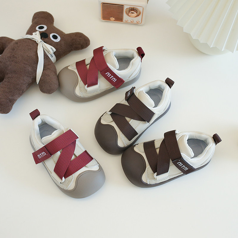 小童鞋学步防撞交叉带软底大头