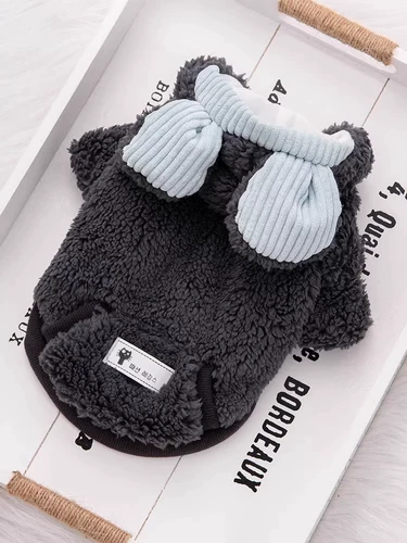 Кошачья одежда, котенок, котенок, котенок, теплая одежда, утолщенный стиль, щенка, одетого в шляп, осенняя и зимняя одежда для домашних животных.