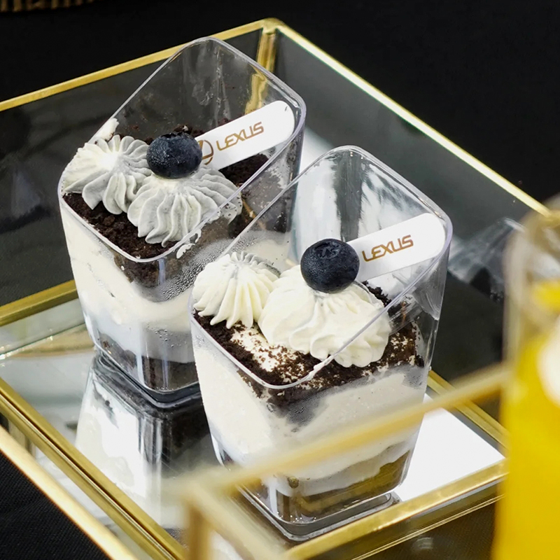 慕斯方形甜品杯奶冻布丁呗