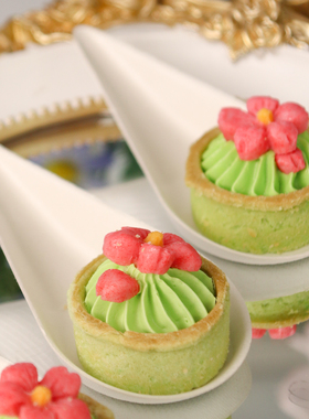 全降解甘蔗纸浆一次性西餐蘸料碟酱料甜品台白色加厚生日蛋糕碟子