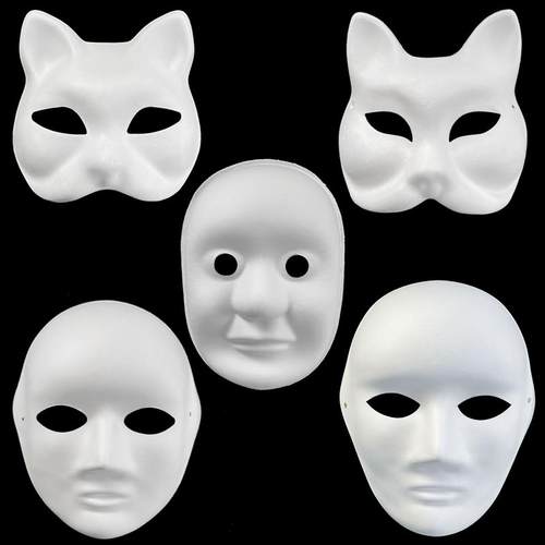 京剧脸谱男女猫咪狐狸纸浆模具