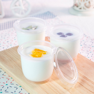 包邮 焦糖布丁杯双皮奶甜品杯塑料PP一次性杯子带盖耐高温可烤箱用