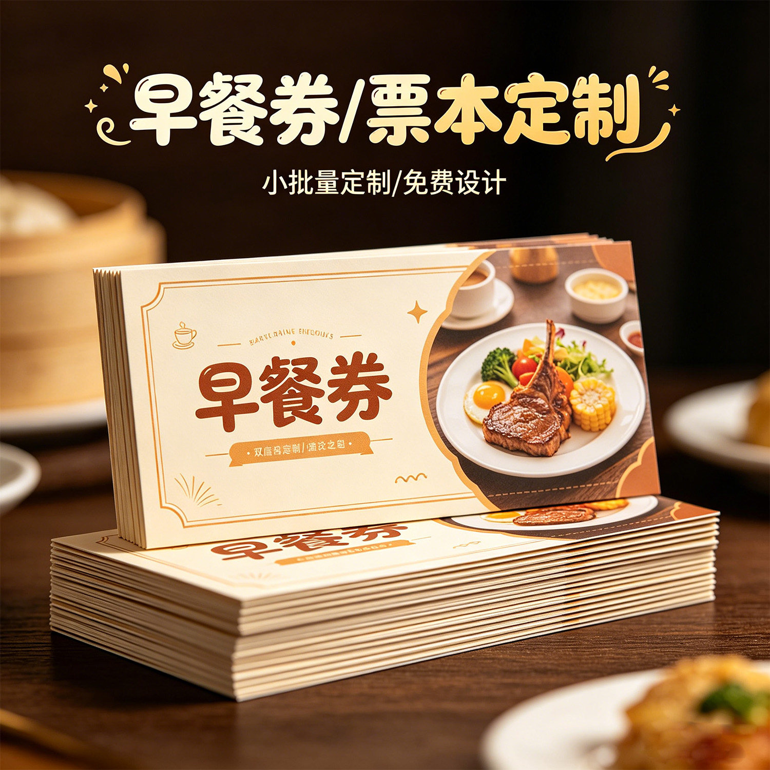 连锁酒店酒楼免费自助早餐午餐券票本印刷纸质用餐票饭票门票定制