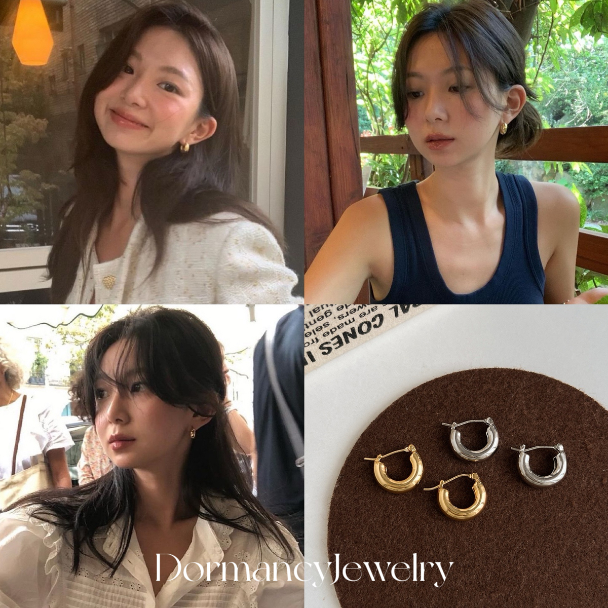 「CHIC小姐」c形法式耳圈耳钉女