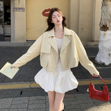 2026春季新款现货韩版宽松皮衣外套1535214P155K248，女装皮衣，浙宝153