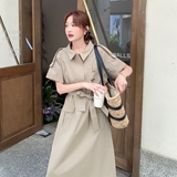 夏季新款现货工装风衣式连衣裙1532638P145K198，女装连衣裙，浙宝153