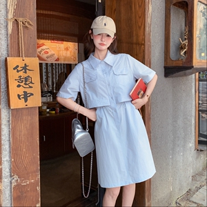 夏季新款 现货 工装风假两件连衣裙153 2629P145K208图片