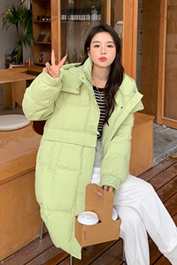 2024现货 数据好 50羽绒服牛角扣中长款加厚外套22816P260控398图片