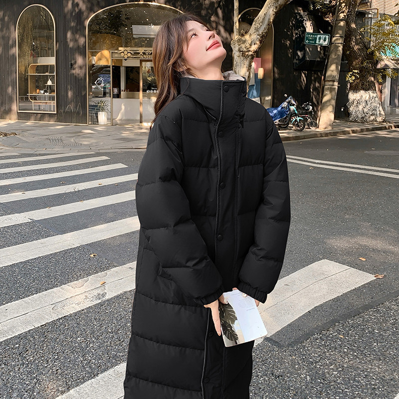 冬季新款出货中撞色长款90绒大被子羽绒服帽子可脱2486P365K548,女装羽绒服,浙宝153