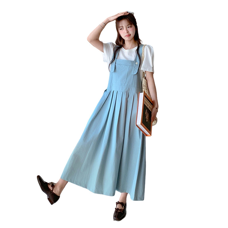 夏季新款现货蓝色甜美百褶背带裙1532620P125K188,女装连衣裙,浙宝153