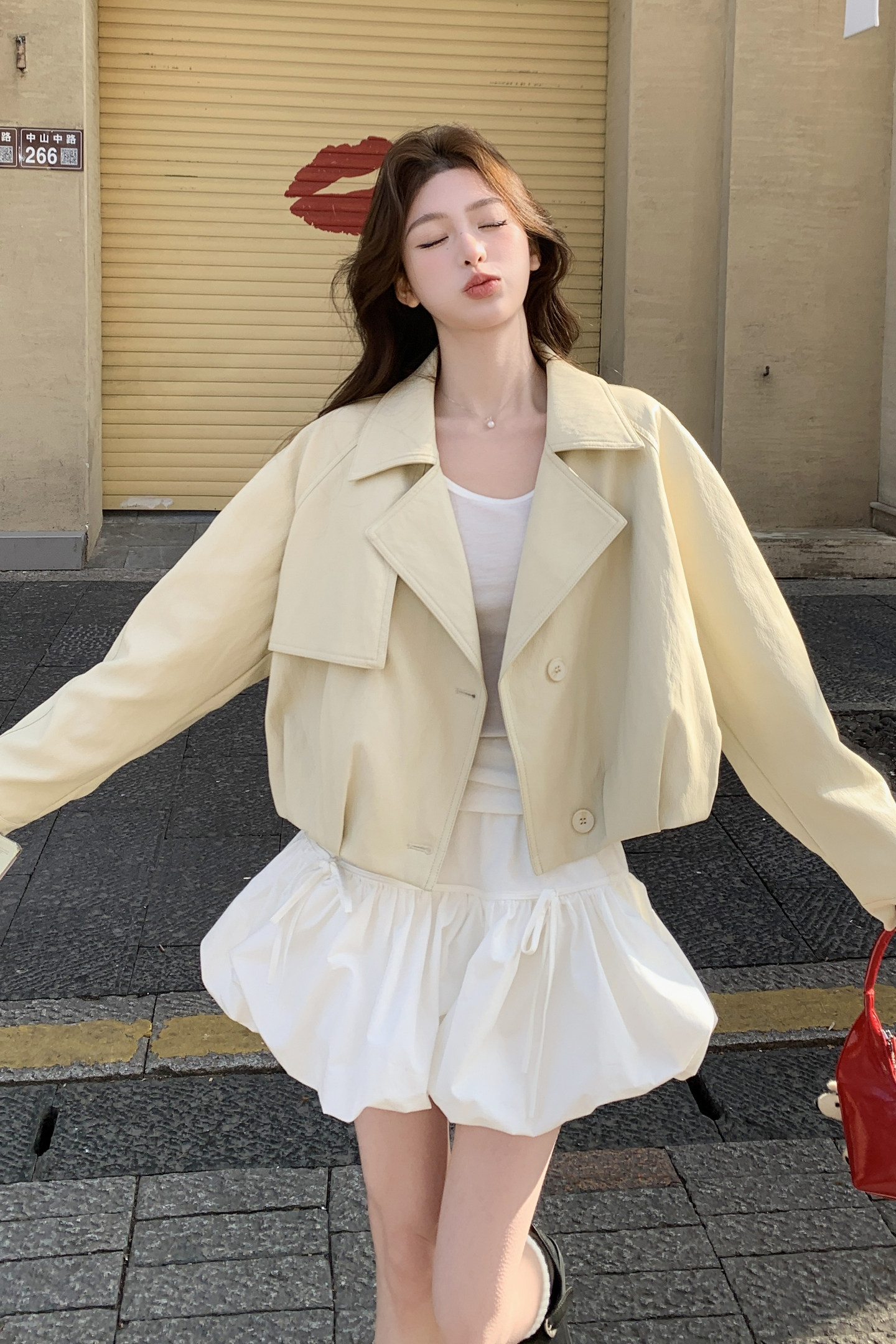 2026春季新款现货韩版宽松皮衣外套1535214P155K248,女装皮衣,浙宝153