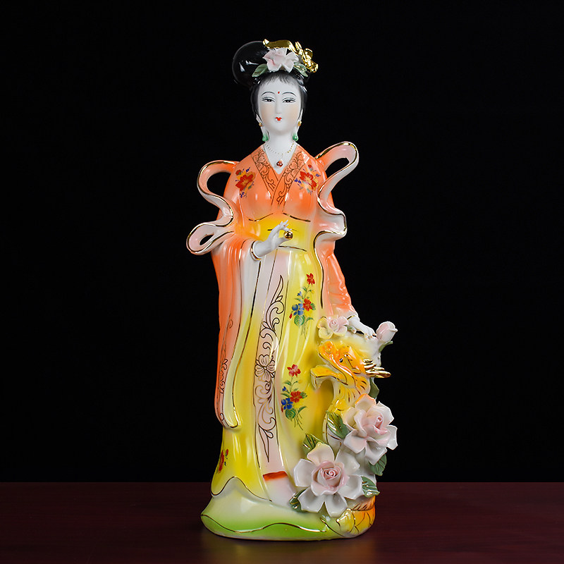 陶瓷小龙女神像居家供奉龙王之女佛像凤凰女神仙子摆件善财龙女