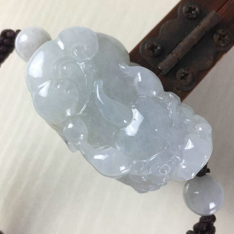 缅甸翡翠a货招财貔貅手链玉石手串手工编织聚财神兽手牌男女皆宜