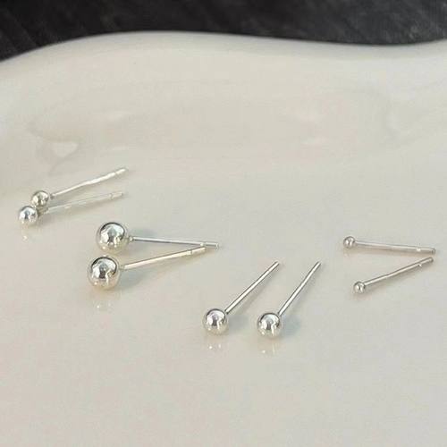 简约免摘银豆豆过敏耳洞耳环新款耳棒耳针小巧防堵耳钉耳饰睡觉