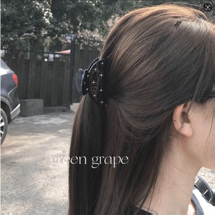 繁星镶钻醋酸质感抓夹bm风半扎发可爱气质发夹