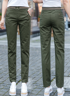 女裤春夏2023新款韩版直筒百搭显瘦工装裤女宽松bf休闲裤cec裤子