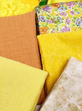 【春夏黄色合集】扎染印花提花设计师面料连衣裙汉服旗袍古装布料