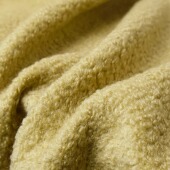 加厚垂感 芥末黄圈圈肌理90%wool针织羊毛料面料冬天大衣布料