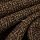 套装 进口 棕色彩纱混色编织复古羊毛毛呢毛料面料西装 风衣裙布料