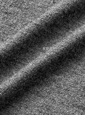 针织羊毛●垂感超赞麻灰色纯羊毛弹力毛料面料开衫阔腿裤套装布料