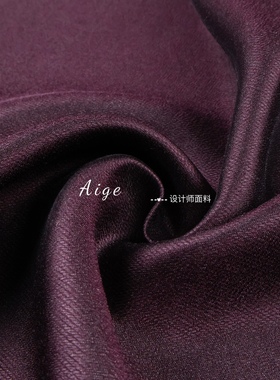 进口细闪 深紫色霜感光泽天丝麻亚麻棉麻面料春夏衬衫连衣裙布料