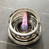 不锈钢酒精炉底座单人锅小火锅煮茶器户外便携液体固体酒精炉家用