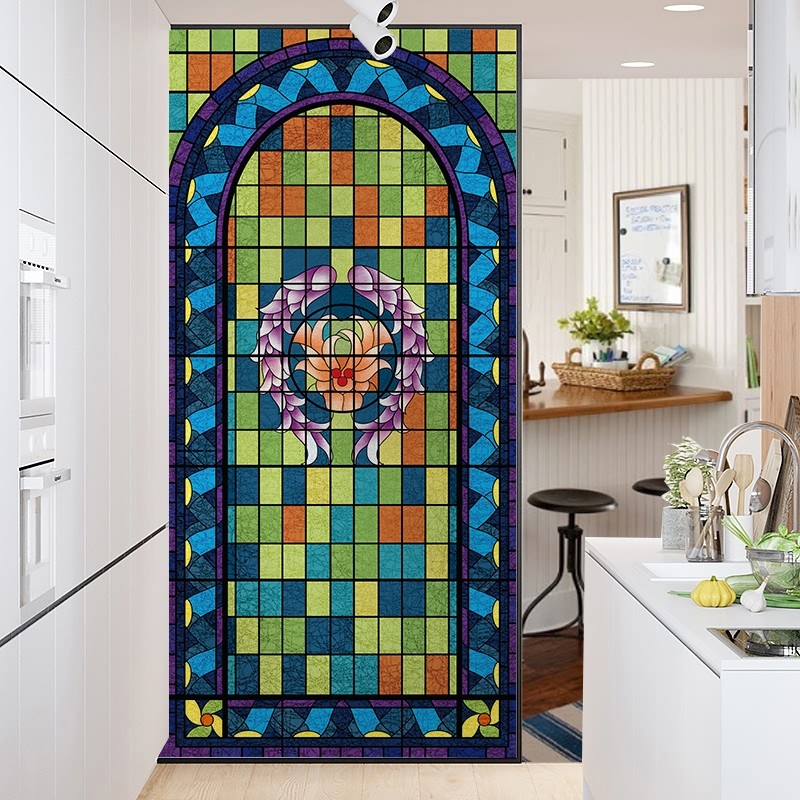 遮光客厅玻璃贴膜云岱自粘欧式