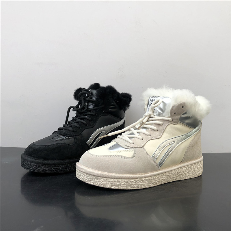冬季新款厚绒保暖韩版高牛皮女鞋图片