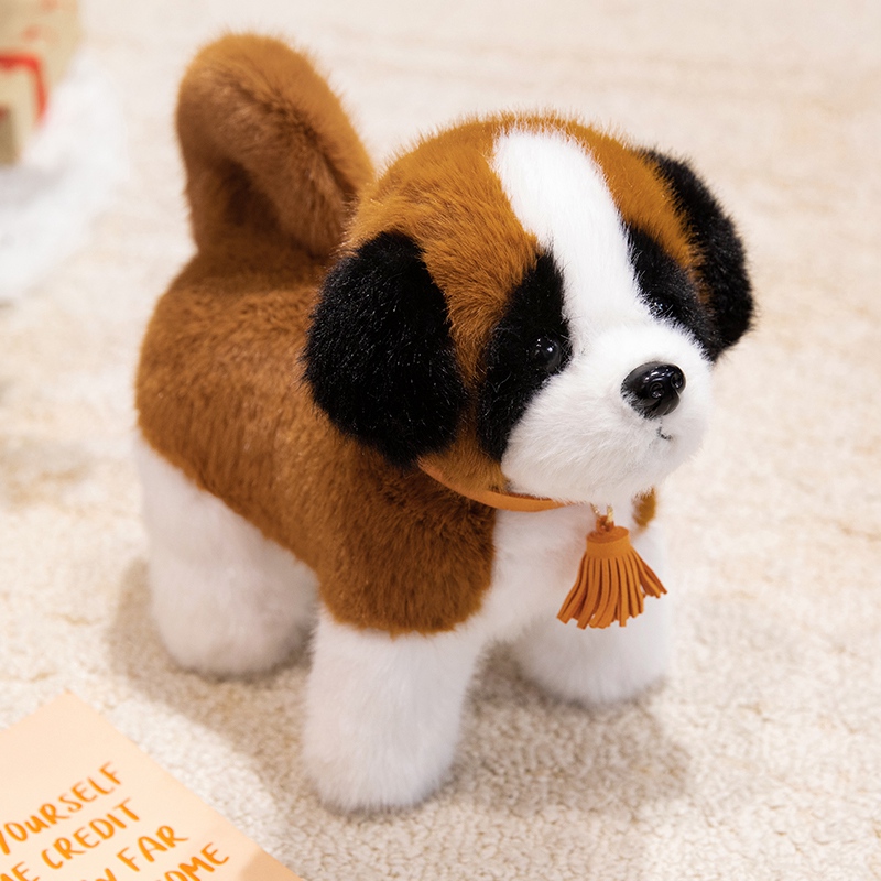 可爱圣伯纳犬公仔小狗毛绒玩具狗狗玩偶儿童安抚布娃娃女生日礼物