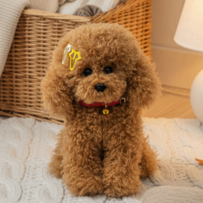 仿真泰迪狗毛绒玩具可爱贵宾犬狗狗玩偶公仔布娃娃女生日礼物儿童