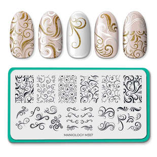 Maniology曼妮芝美甲印花板M357涡流