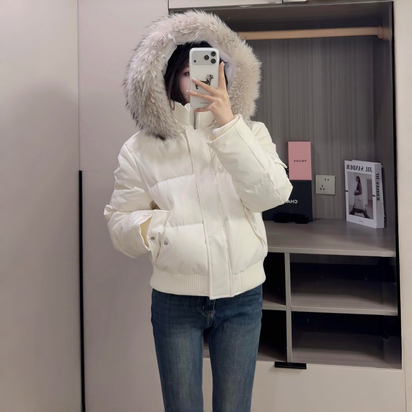 大毛领派克服羽绒棉服女短款2026冬季新款加厚保暖小个子棉衣外套