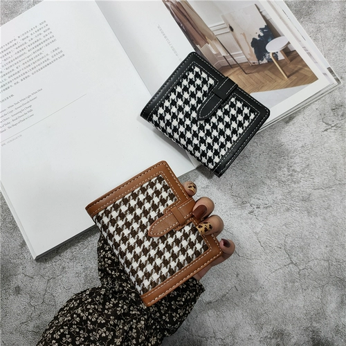 Брендовый бумажник, короткая сумка через плечо, ретро ультратонкий складной кошелек, в корейском стиле, в западном стиле