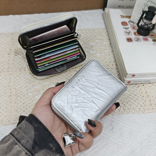 新款高颜值风琴卡包女小巧精致防消磁银行信用卡套爱心拉链零钱包