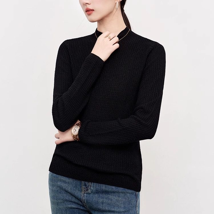 OFFIY-秋冬刚需打底/多色可选澳绵羊毛暖感编织半领修身针织上衣,女装/女士精品,毛针织衫,淘宝优惠券,粉丝福利购,淘宝优惠卷