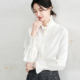 秋冬打底衬衫 长袖 千金贵气小衫 OFFIY 气质法式 立领荷叶新款 衬衫