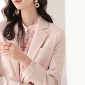 春季 樱花粉气质修身 职业羊毛正装 OFFIY高级羊毛系列 通勤商务西装