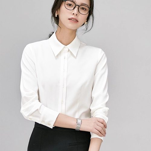 有帆免烫加厚长袖职业白衬衫上衣