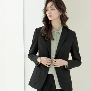 两穿高级修身 OFFIY 送腰带 高阶率性 外套女 职业通勤一粒扣西装