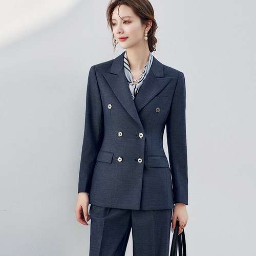 OFFIY职业西装套装羊毛人字纹