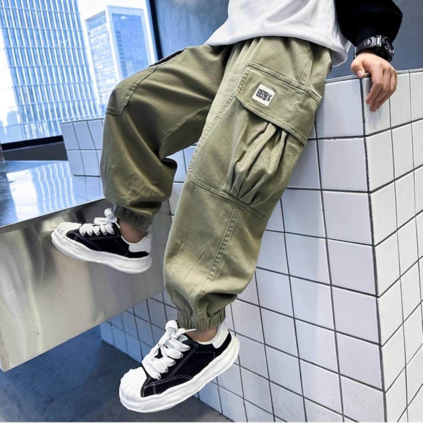 2026新款儿童长裤韩版童装春秋款帅气男孩工装裤宽松休闲男童裤子