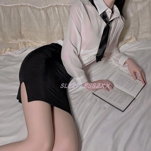 「遇见姐姐」御姐职场OL制服纯欲白衬衫居家大码显瘦包臀裙两件套