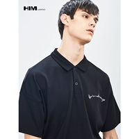 HIM uomo / Han Chong nam 2019 hè mới nam đen trẻ trung áo sơ mi POLO kinh doanh áo thun ngắn tay - Polo áo thun nam có cổ lacoste