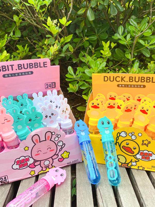 KIDS BLOW BUBBLE TOYS MINI HAND HELD BABY CHILDHOOD STALL PARK OUTDOOR CARTOON BOY GIRL BUBBLE STICK