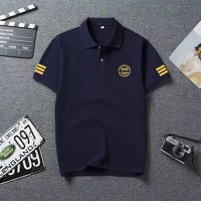新款法国公鸡新款短息常规休闲商务Polo衫潮流时尚高端男装夏季衫
