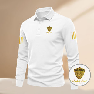 POLO时尚 长袖 商务翻领男百搭休闲T恤上衣 新款 罗乐公鸡2025春秋季