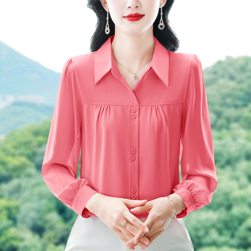 高端大牌真丝衬衫早秋高级感上衣